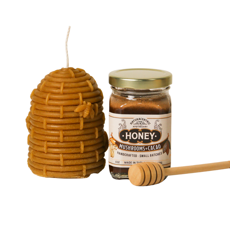 Mushrooms + Cacao Infused Honey - Naturacentric