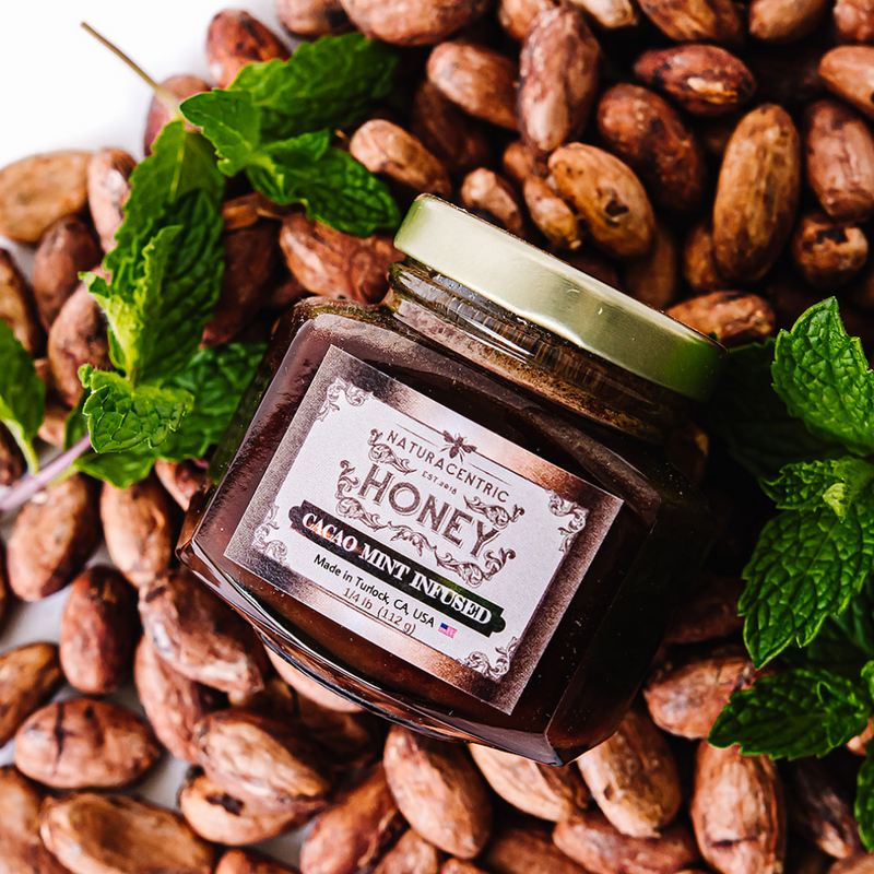 Cacao Mint Infused Honey - Naturacentric 