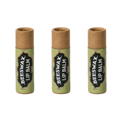 3 pack of Beeswax Lip Balm - Naturacentric 