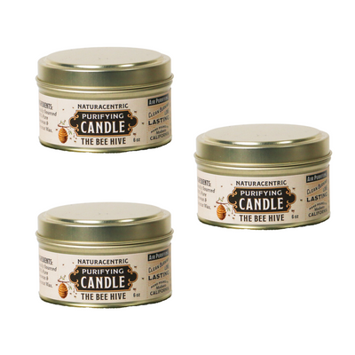 3 Pack of 6 oz Air Purifying Candles - Naturacentric 
