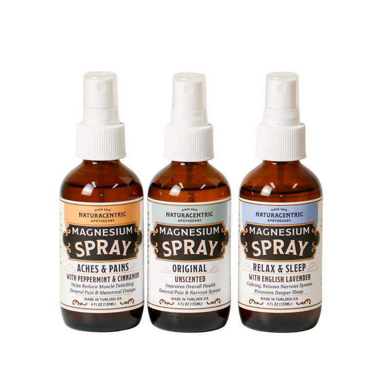 3 Pack Magnesium Oil Sprays - Naturacentric 