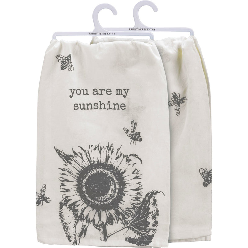 You Are My Sunshine Sunflower Dish Towel - Naturacentric 
